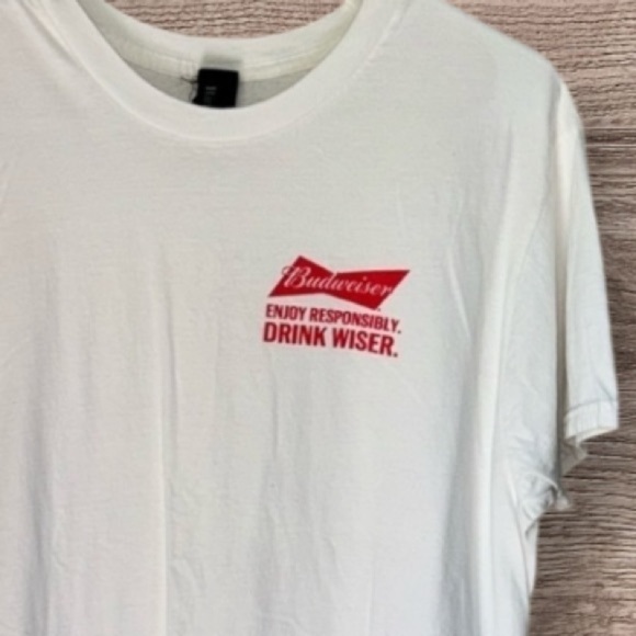 Budweiser beer shirt BuD large Hanes hang tag cotton short sleeve tee unisex - Picture 7 of 7